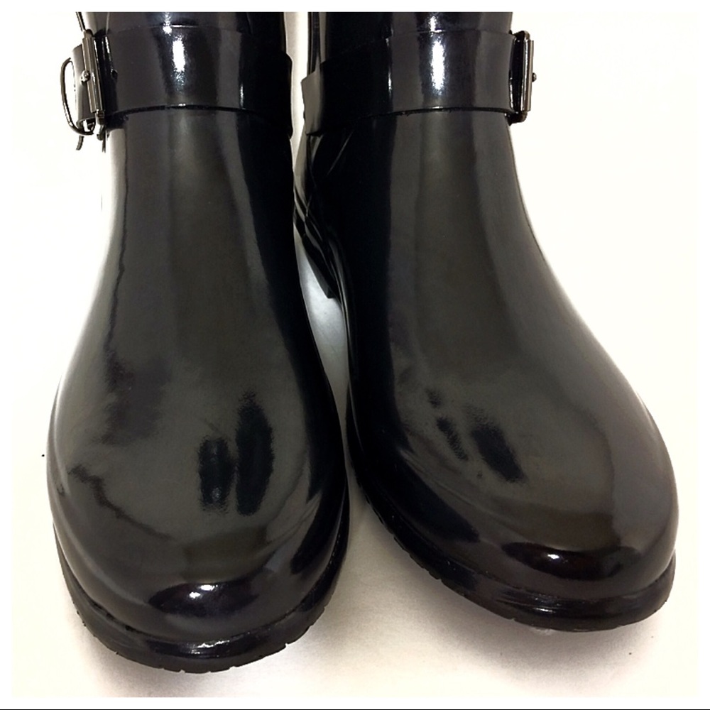 SOLD NEW Burberry Normandale Nova Check Rain Boots - Picture 3 of 8